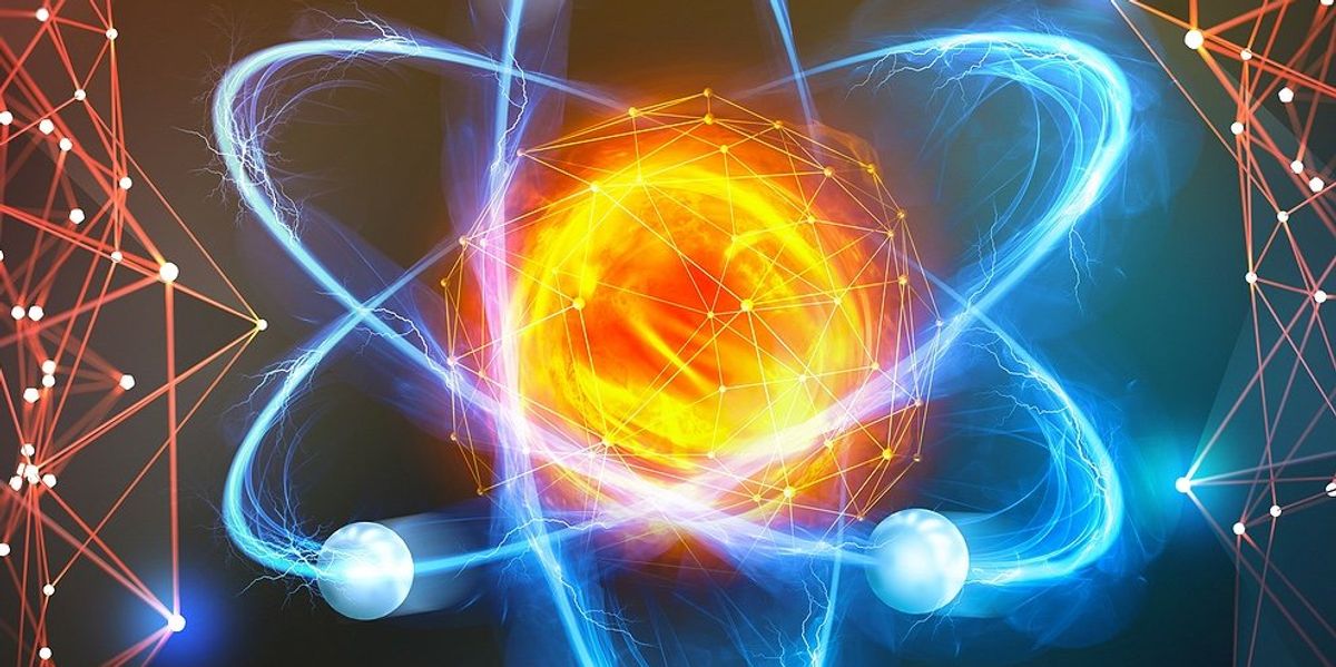 3D image illustrating nuclear fusion