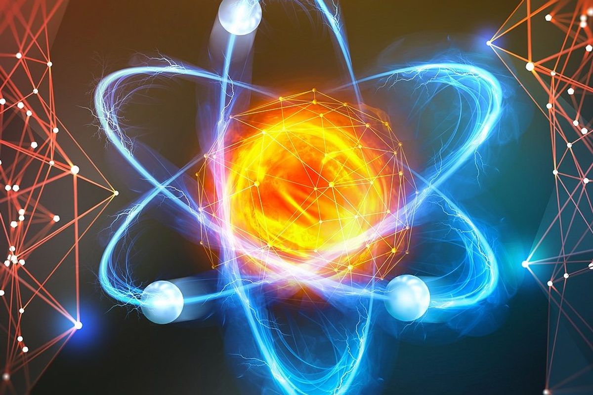 3D image illustrating nuclear fusion
