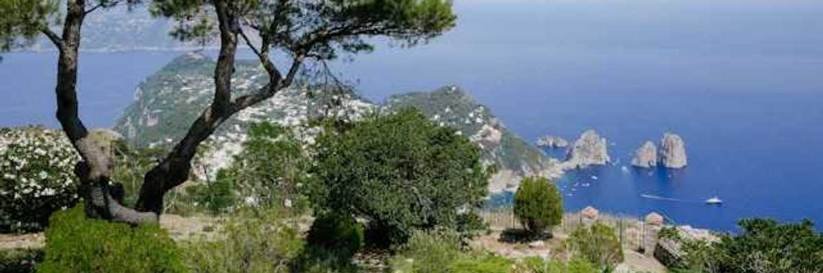 A cliff off the coast of Naples, Italy