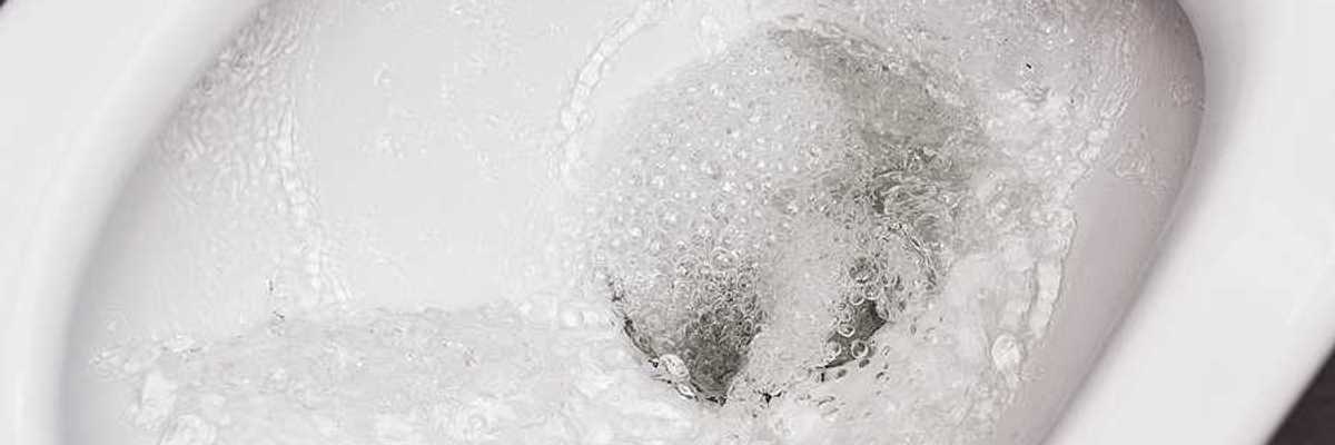 A close up of a bidet bowl with water in it