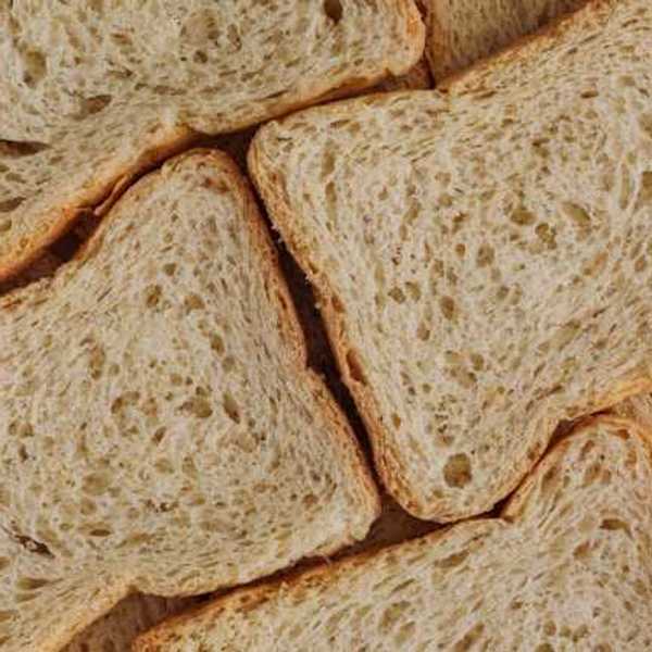 A closeup of pieces of wheat bread