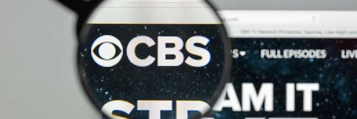 A closeup of the CBS News website