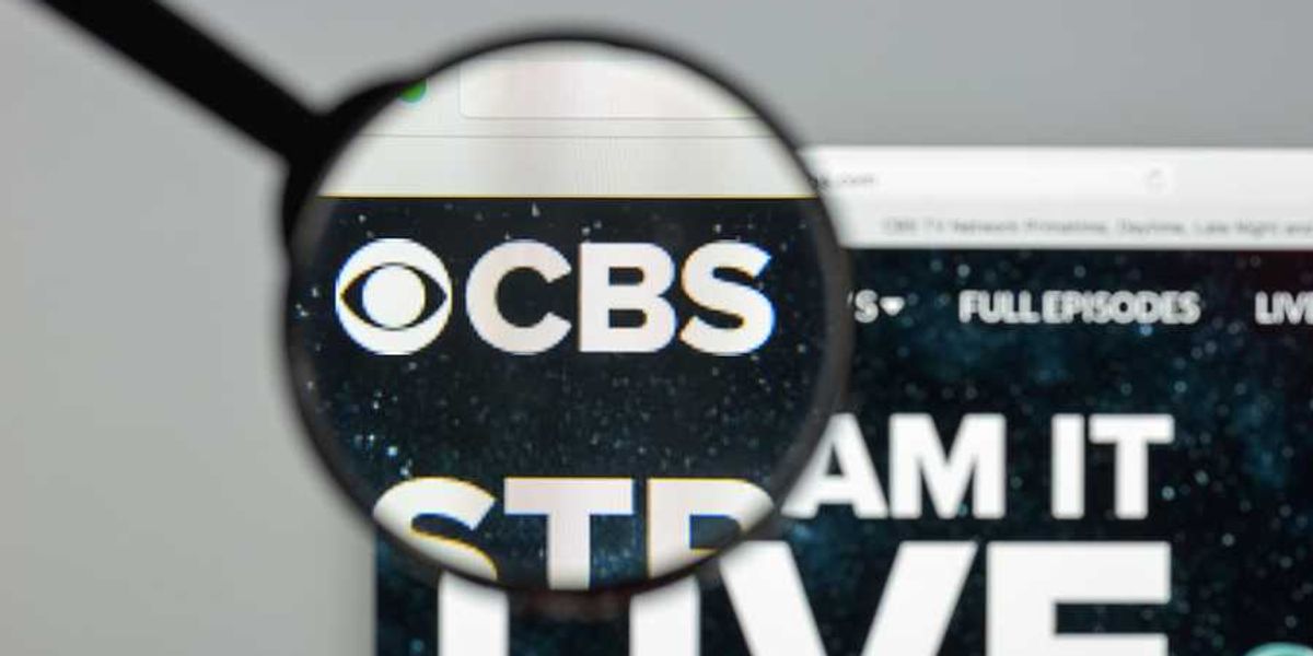 A closeup of the CBS News website