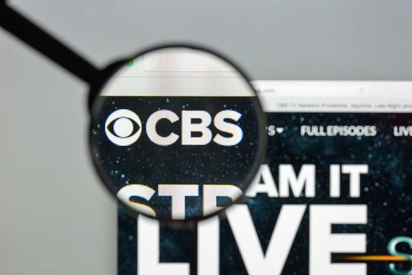 A closeup of the CBS News website
