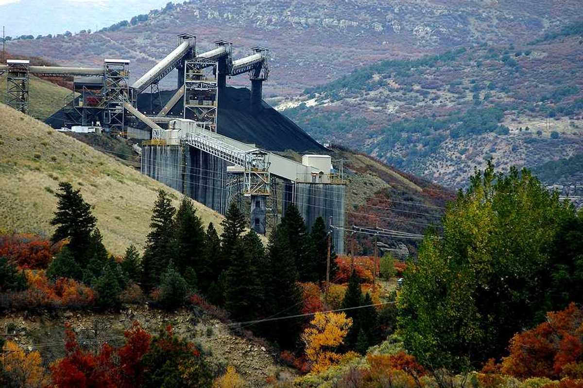 A coal mine in the midst of a beautiful environment