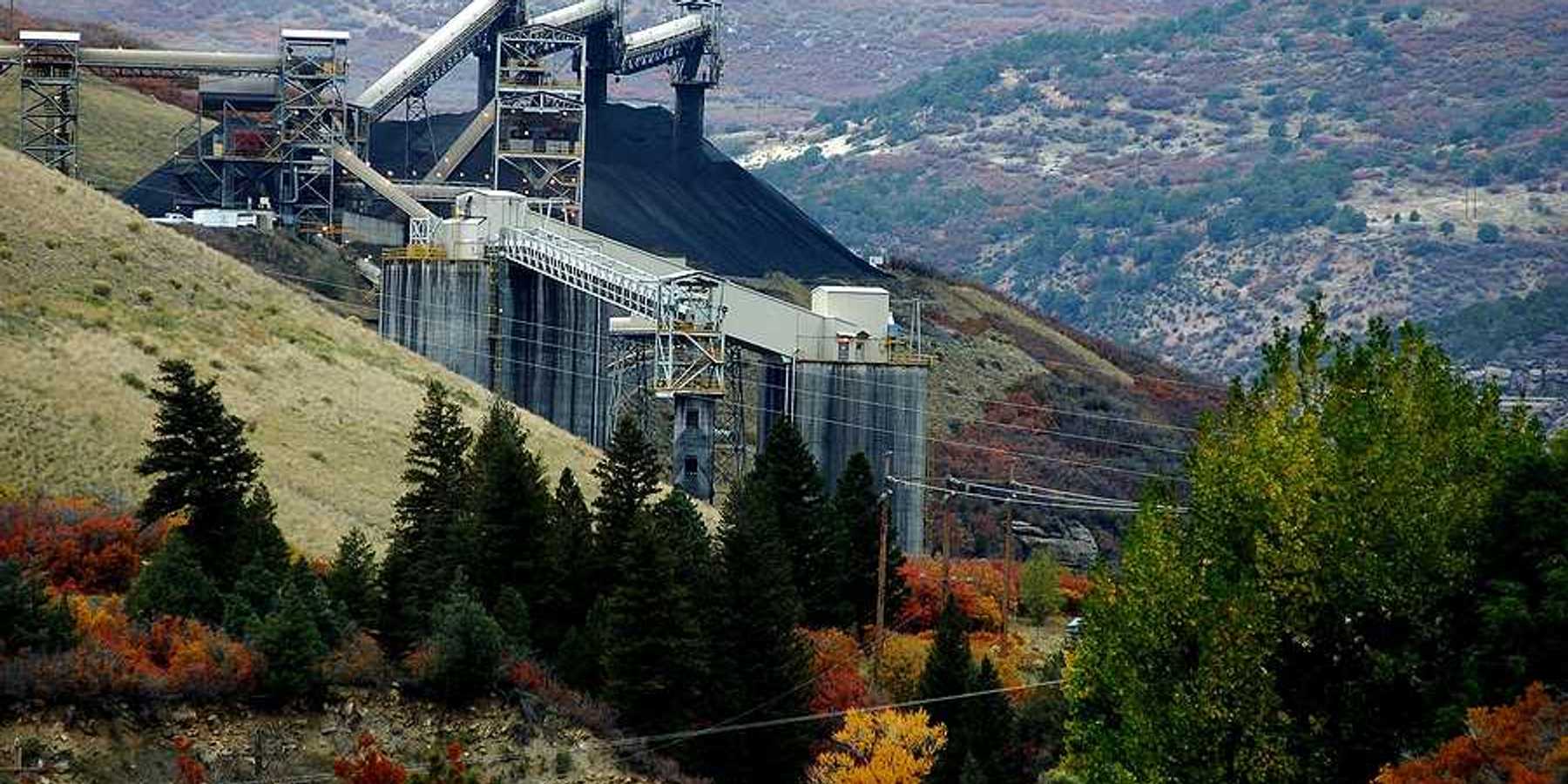 A coal mine in the midst of a beautiful environment