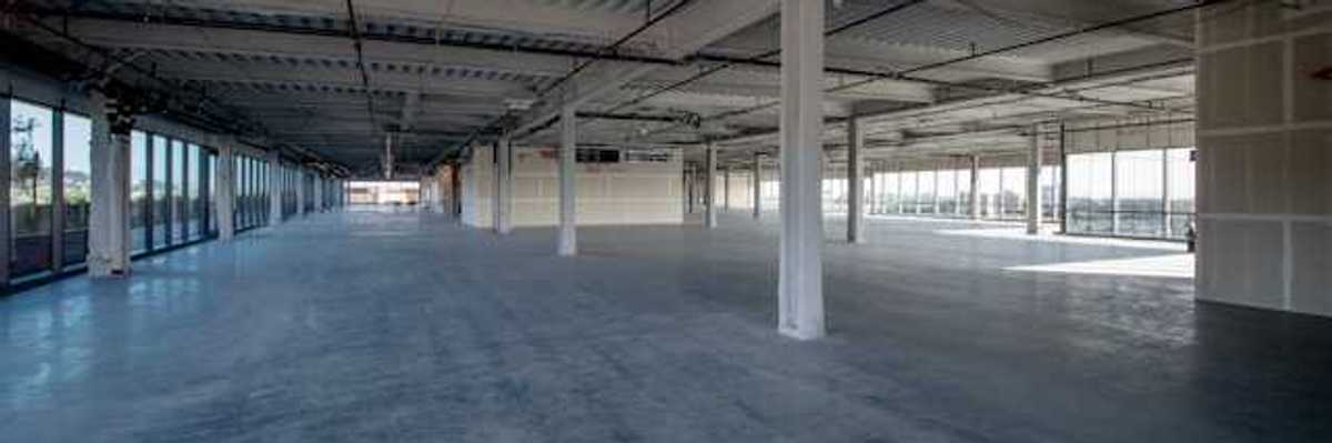 A concrete building interior