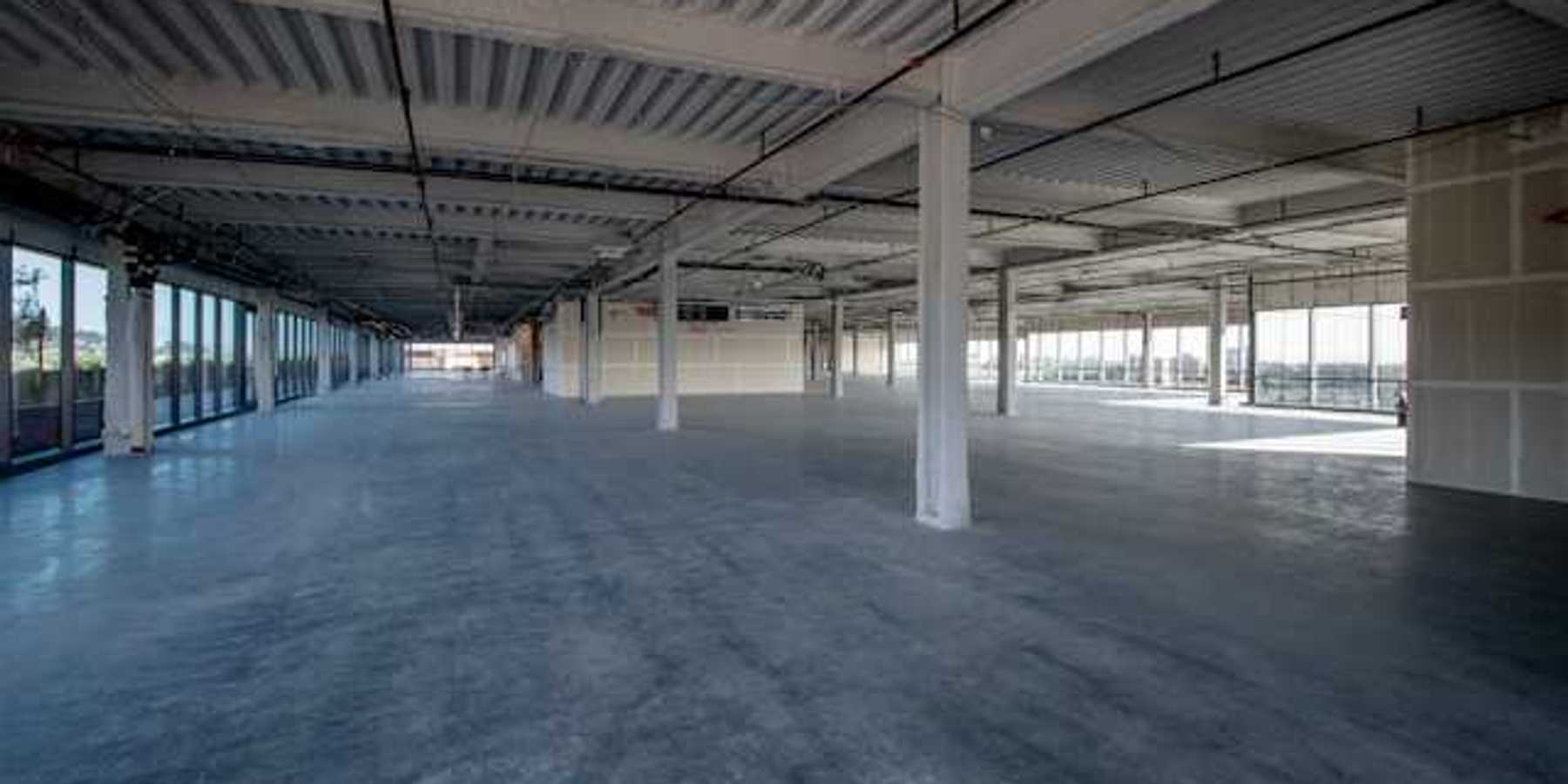 A concrete building interior