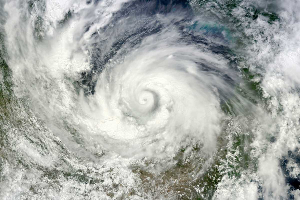 A picture of a hurricane from space