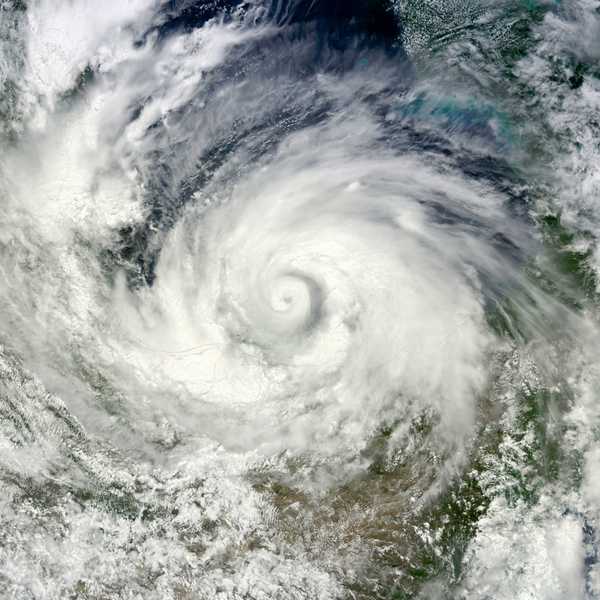 A picture of a hurricane from space
