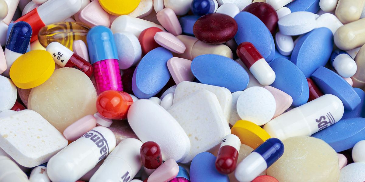 A pile of multicolored pharmaceutical pills.