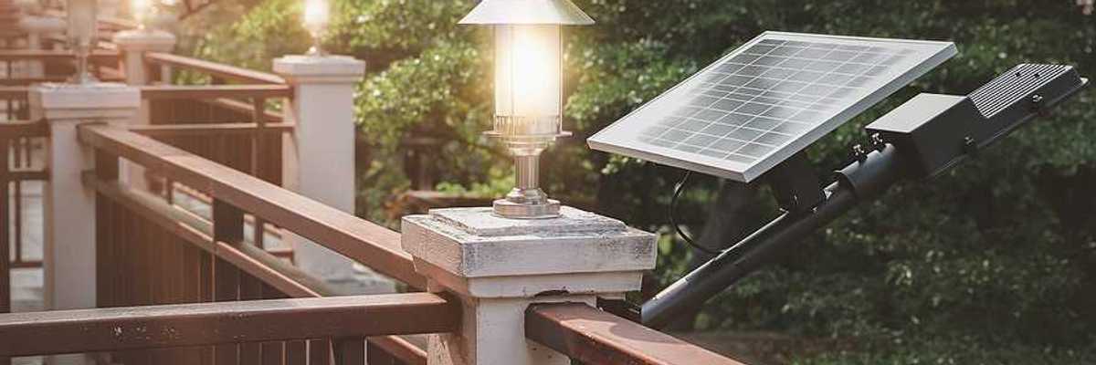 A small solar panel on the balcony of a hotel