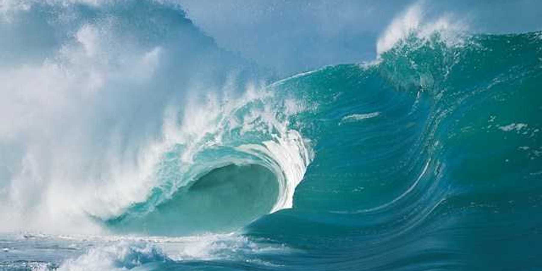 A view of a giant wave