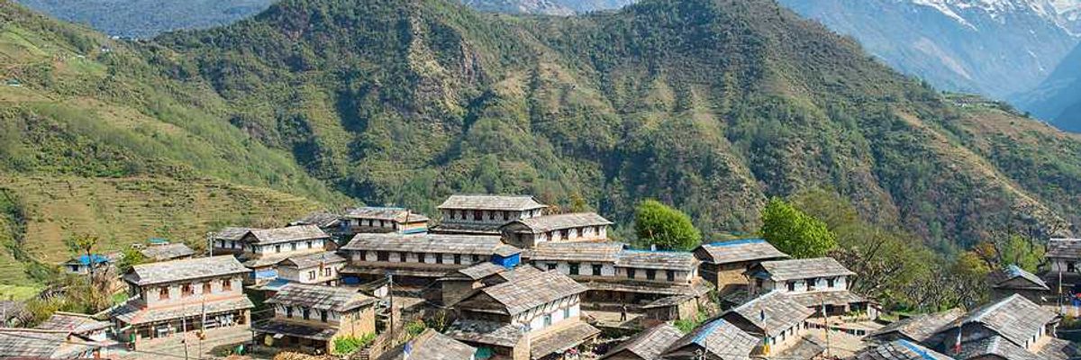 A view of a Nepalese village from above