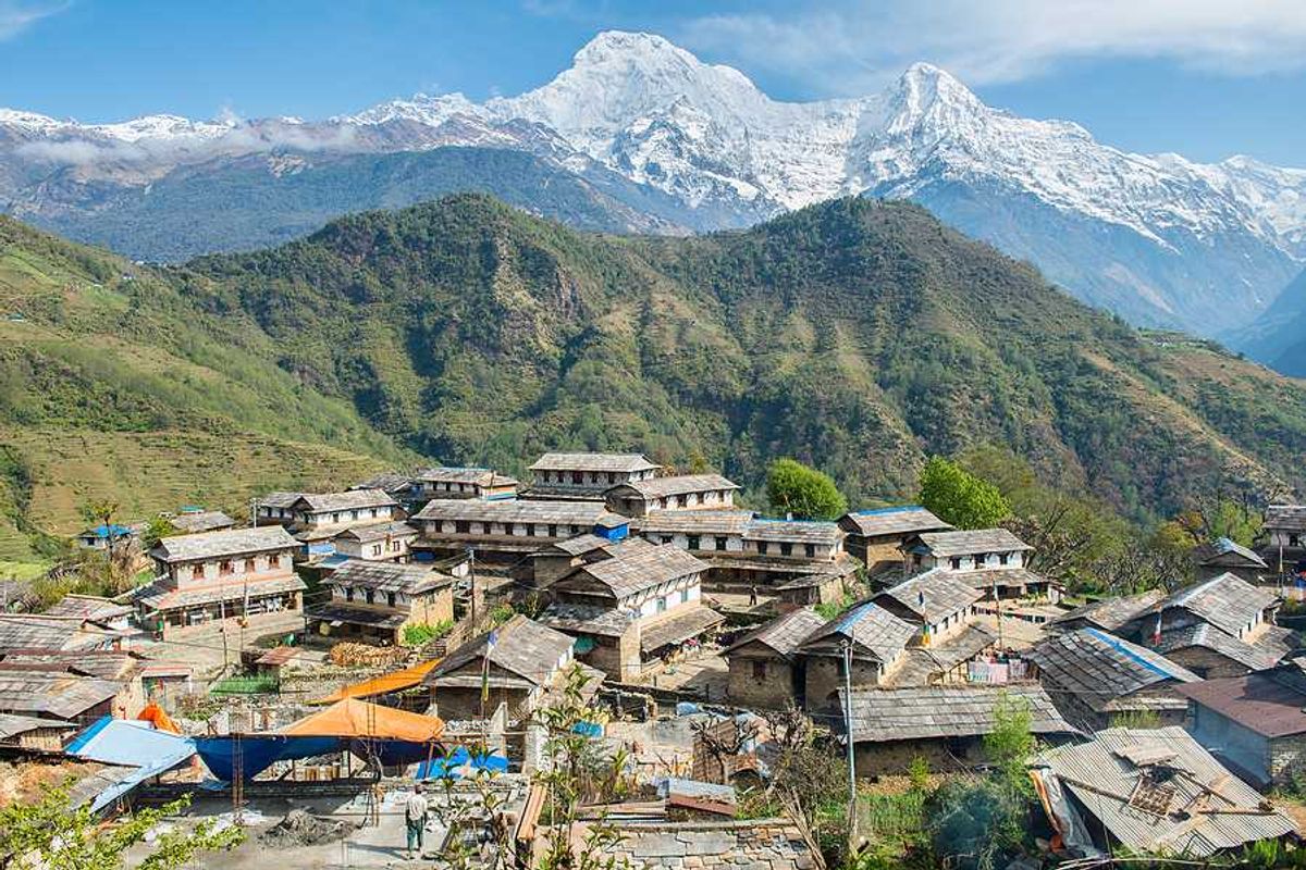 A view of a Nepalese village from above