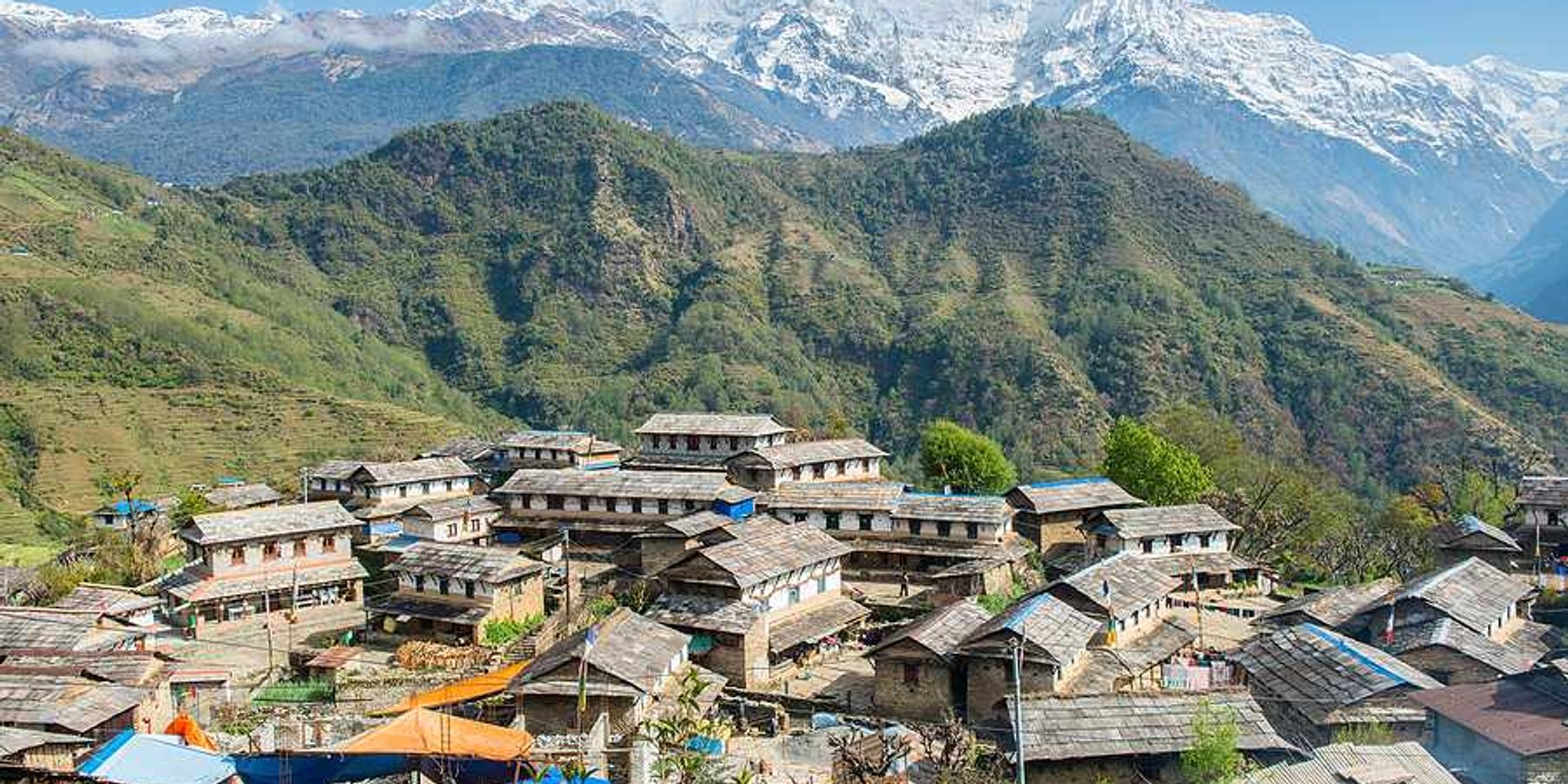 A view of a Nepalese village from above
