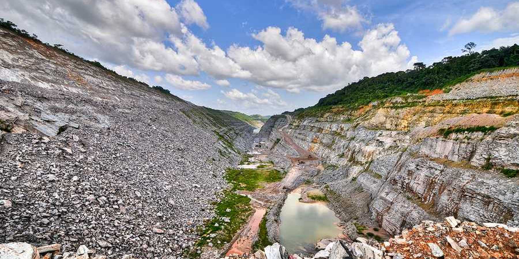 A view of an open pit mine