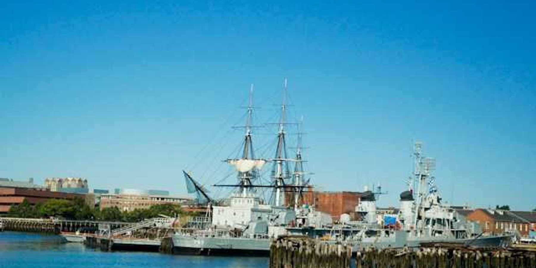 A view of Plymouth harbor in Massachusetts