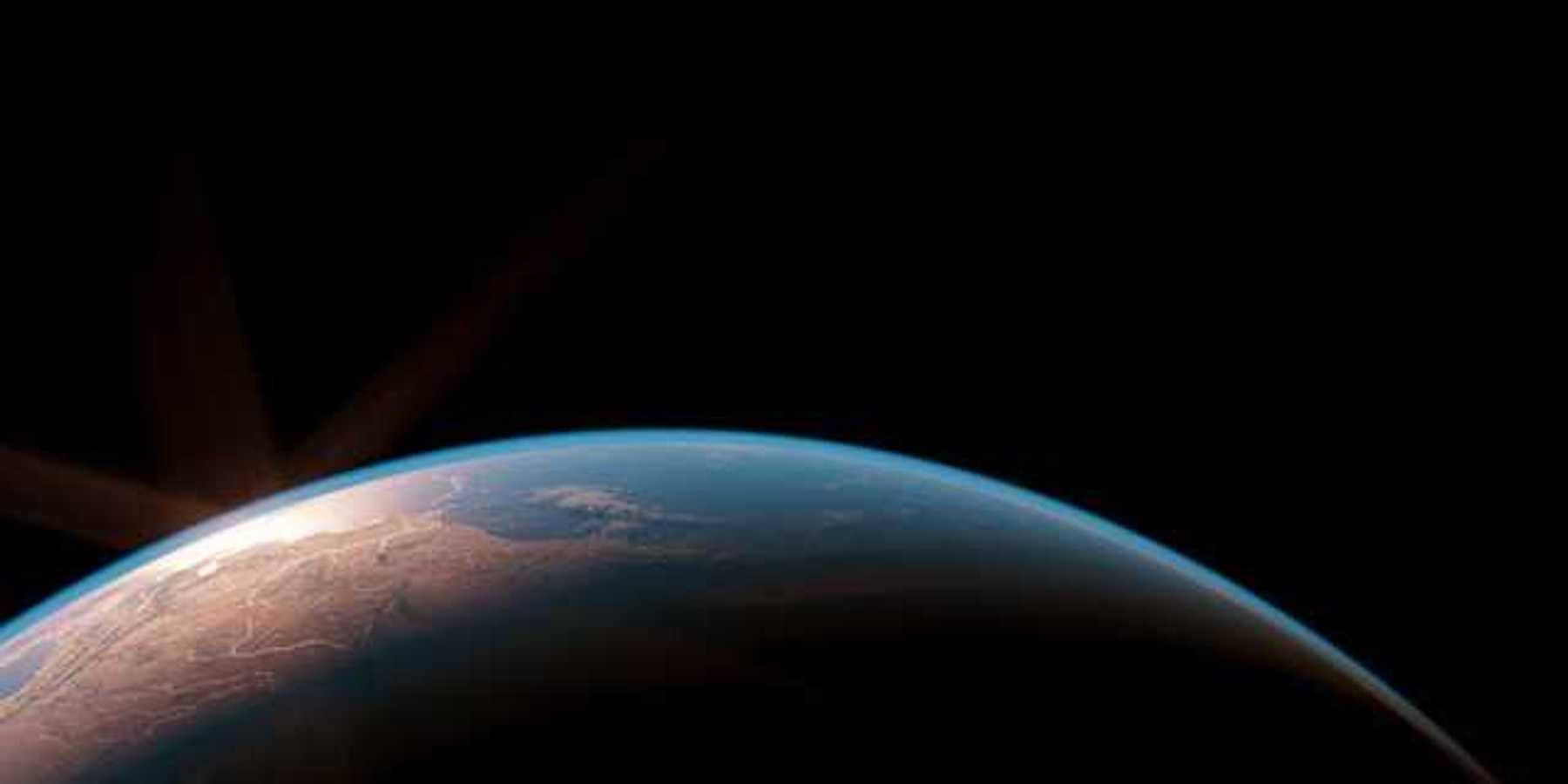 A view of the top portion of the earth from space