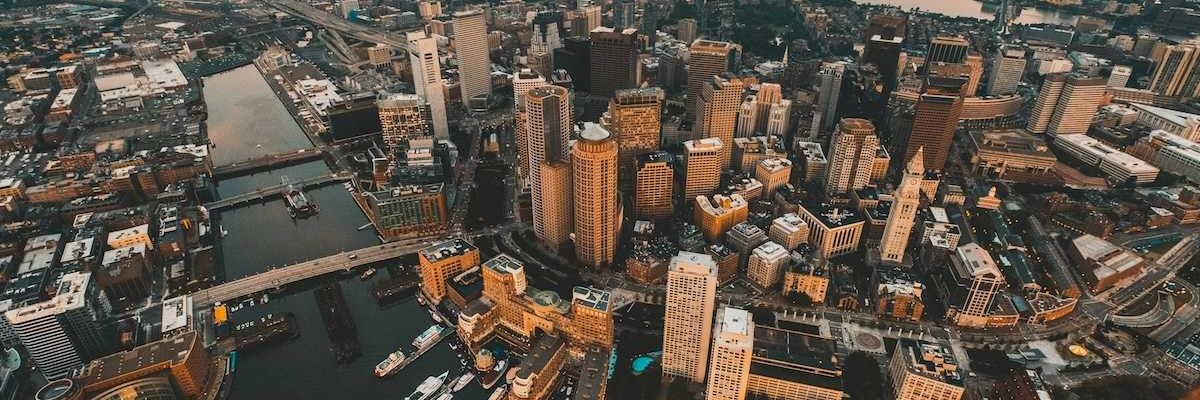 Aerial view of Boston