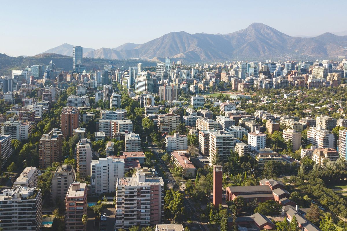 aerial view of Santiago de Chile city buildings during daytime.