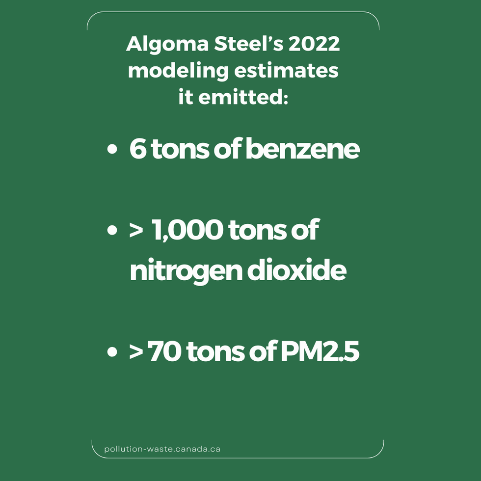 algoma steel pollution