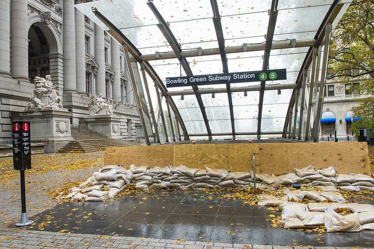 All subway system in New York closed as a result of of Hurricane Sandy on October 29 2012