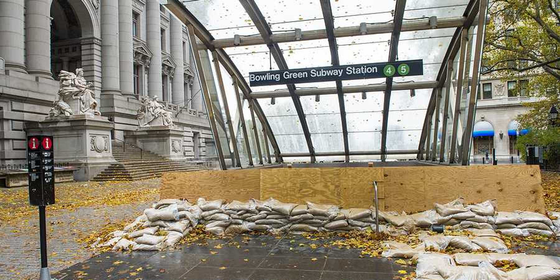 All subway system in New York closed as a result of of Hurricane Sandy on October 29 2012