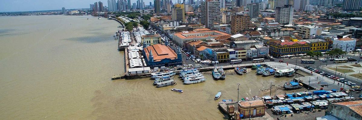 An aerial View of Belem do Para, Brazil - scene of COP30