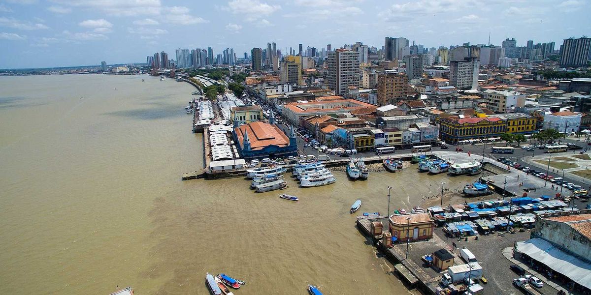An aerial View of Belem do Para, Brazil - scene of COP30