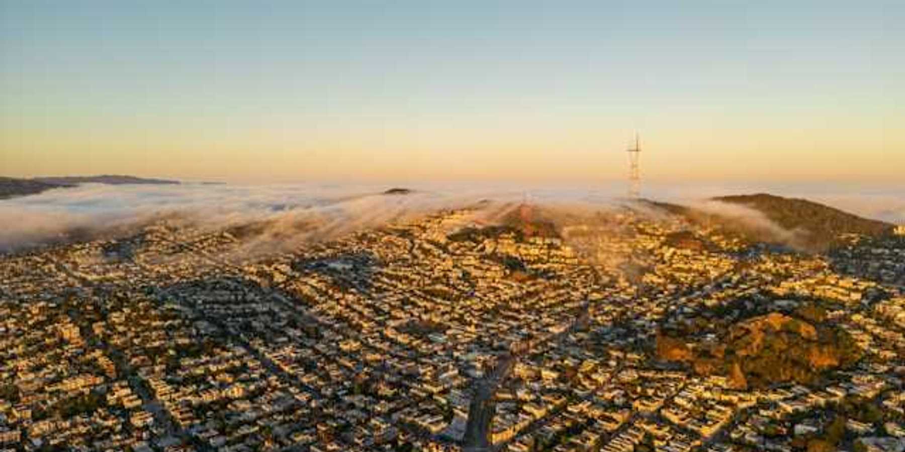 An aerial view of San Francisco