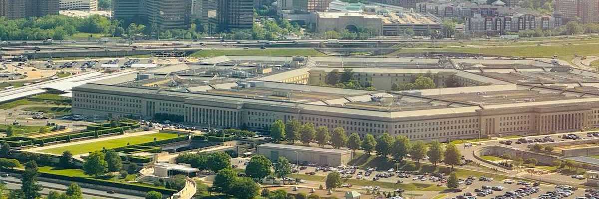 An aerial view of the Pentagon