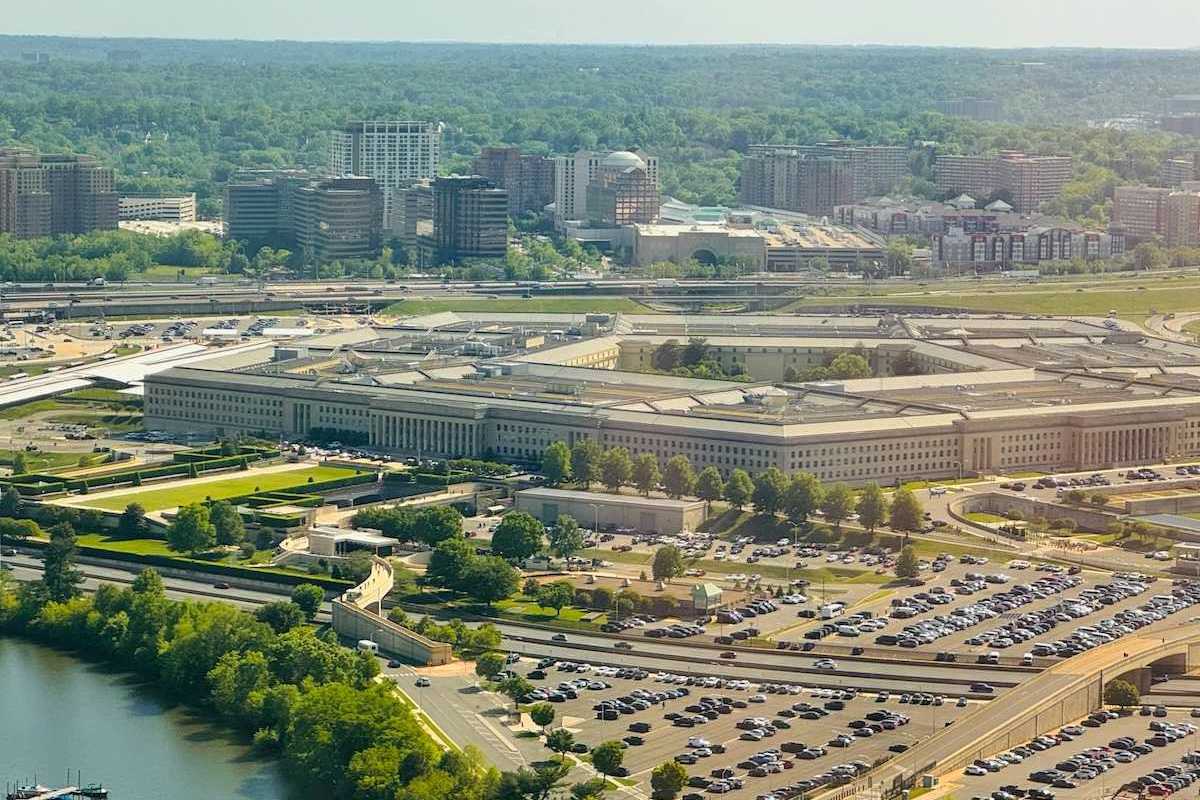 An aerial view of the Pentagon