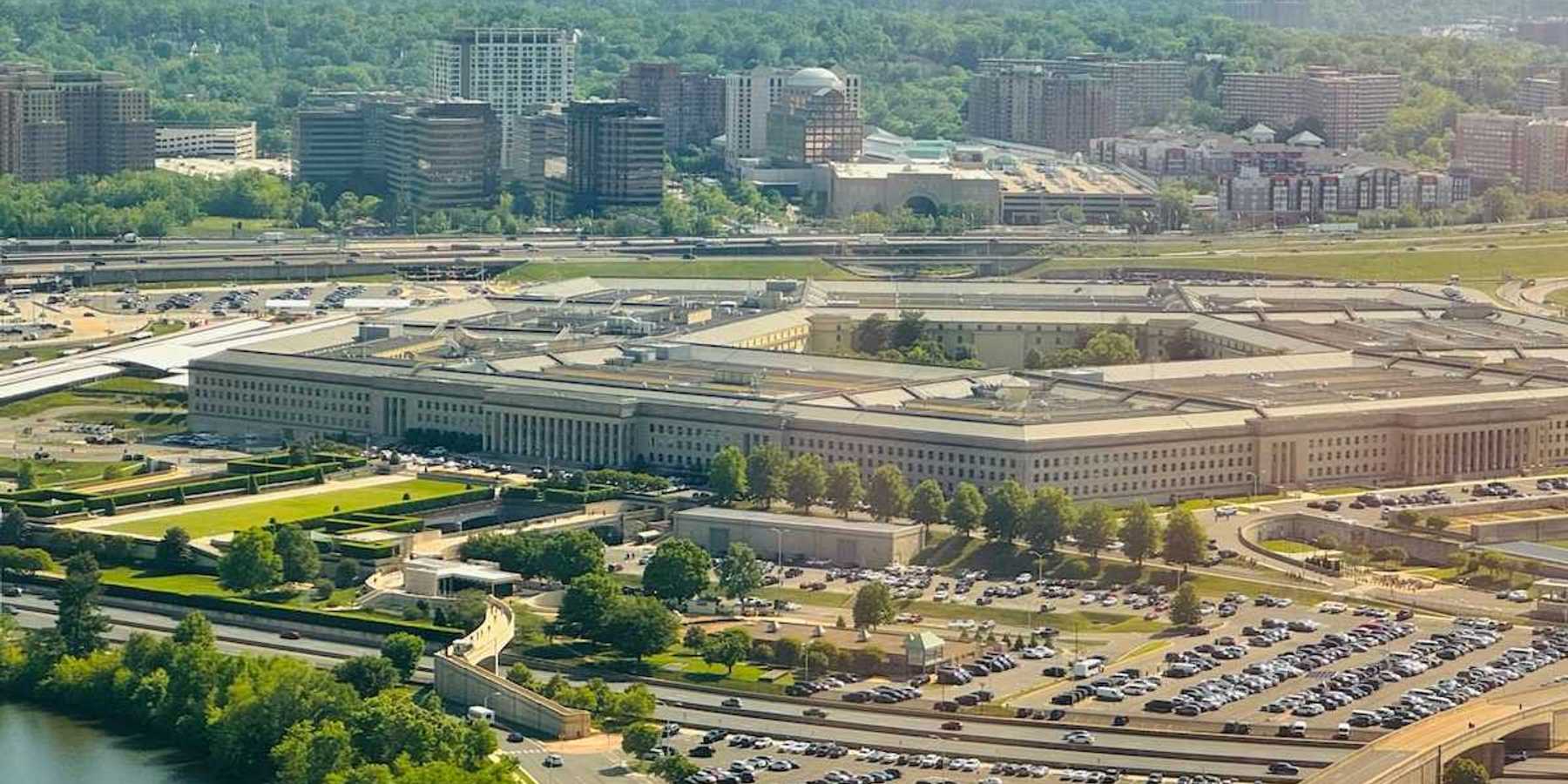 An aerial view of the Pentagon