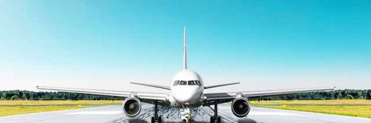 An airplane on the tarmac