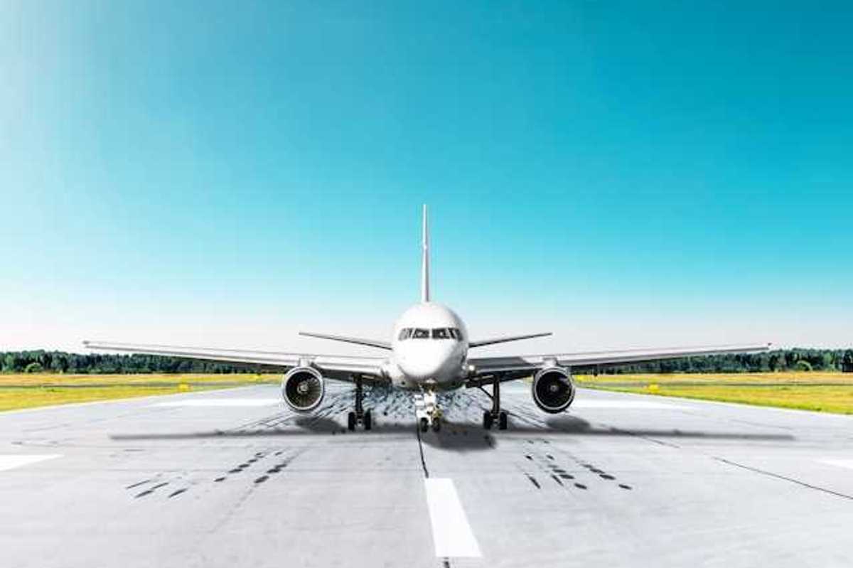 An airplane on the tarmac