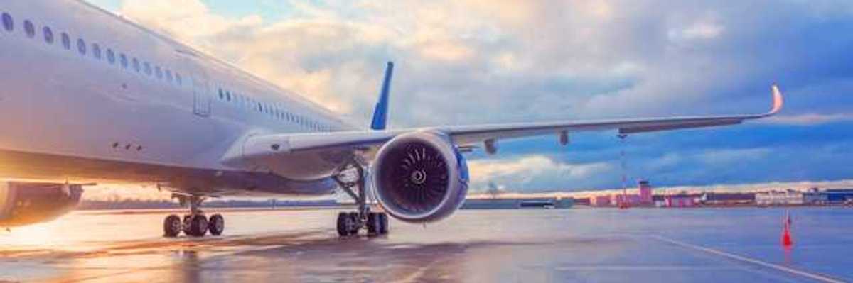 An airplane on the tarmac