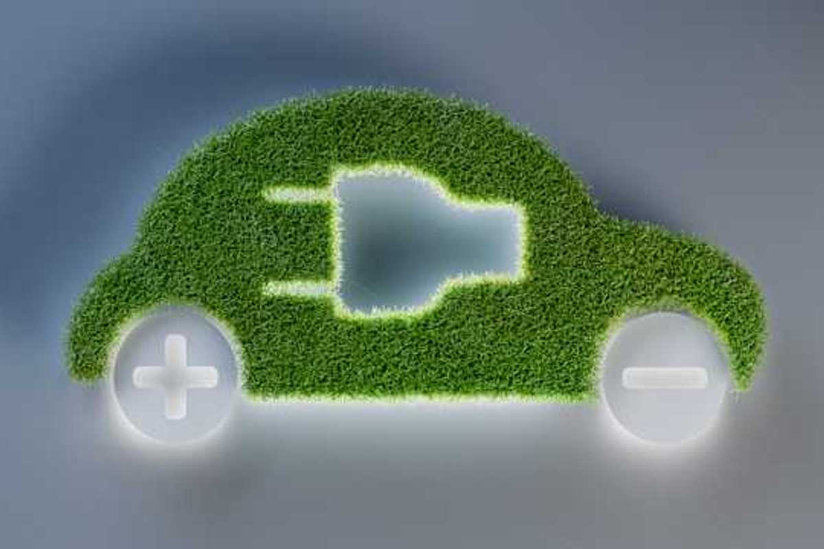 An illustration of an electric car