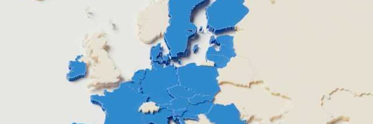 An illustration of the European Union on a map