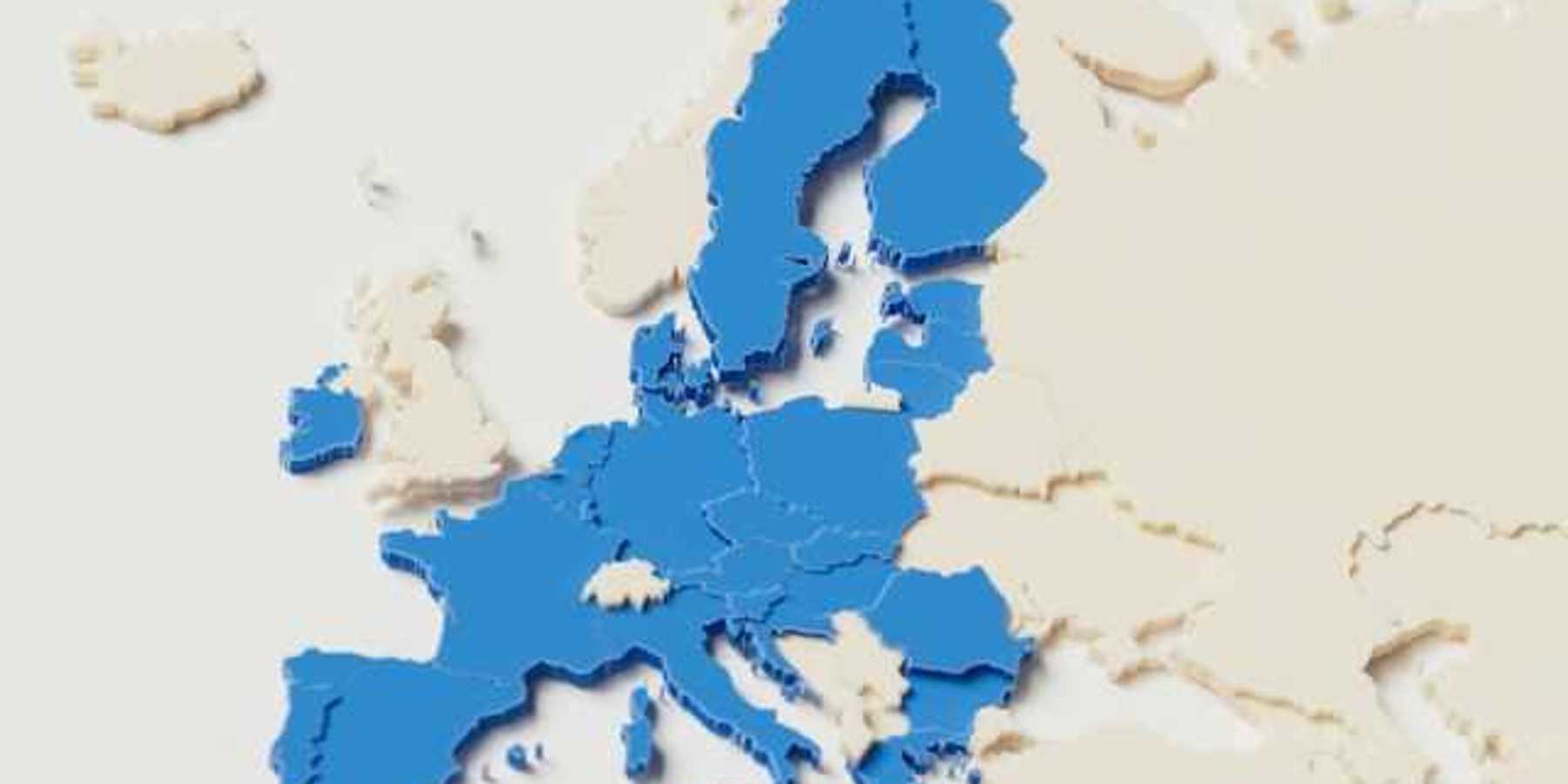 An illustration of the European Union on a map