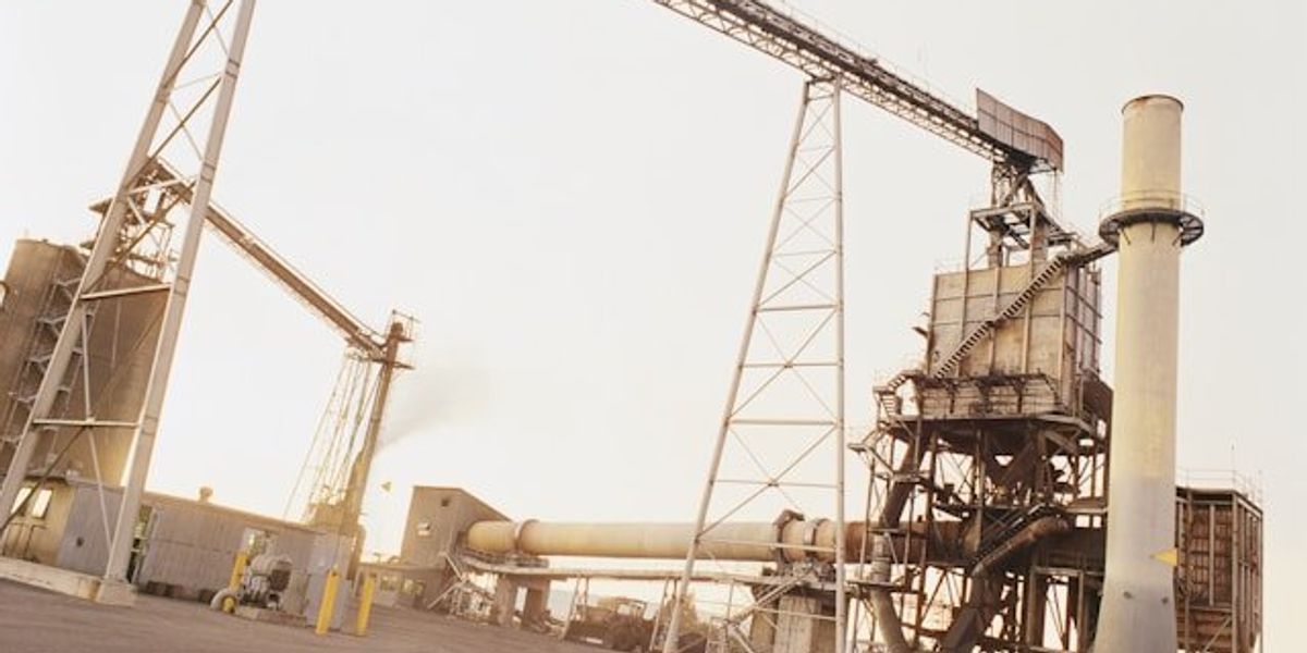 An industrial facility on a sunny day.