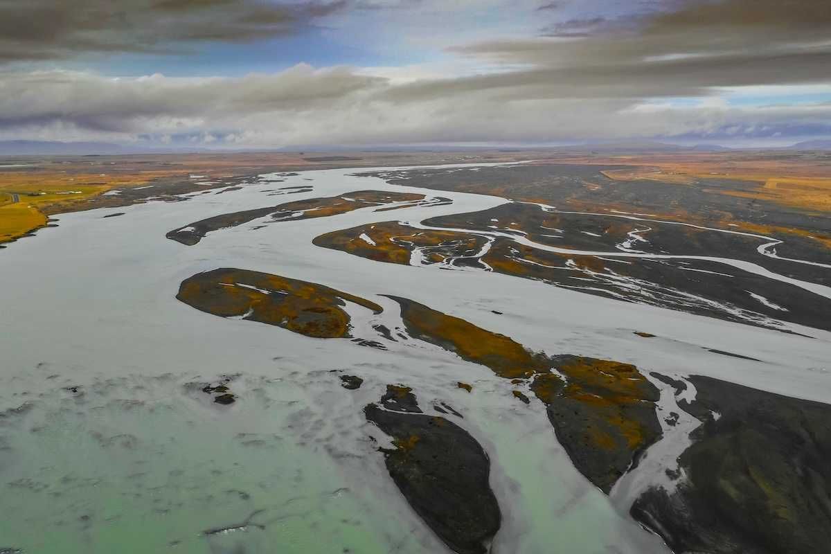 Arctic landscape partially snow-covered