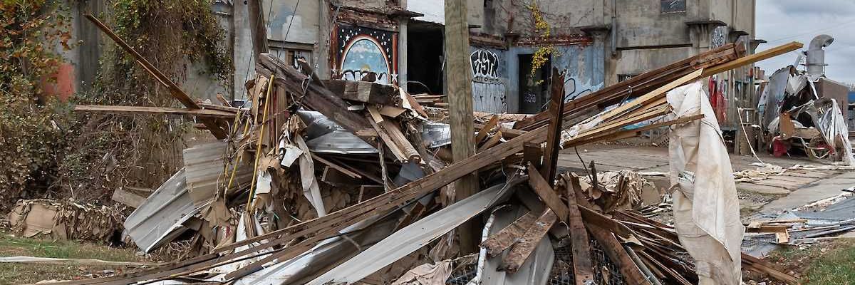 Asheville North Carolina hurricane Helene debris