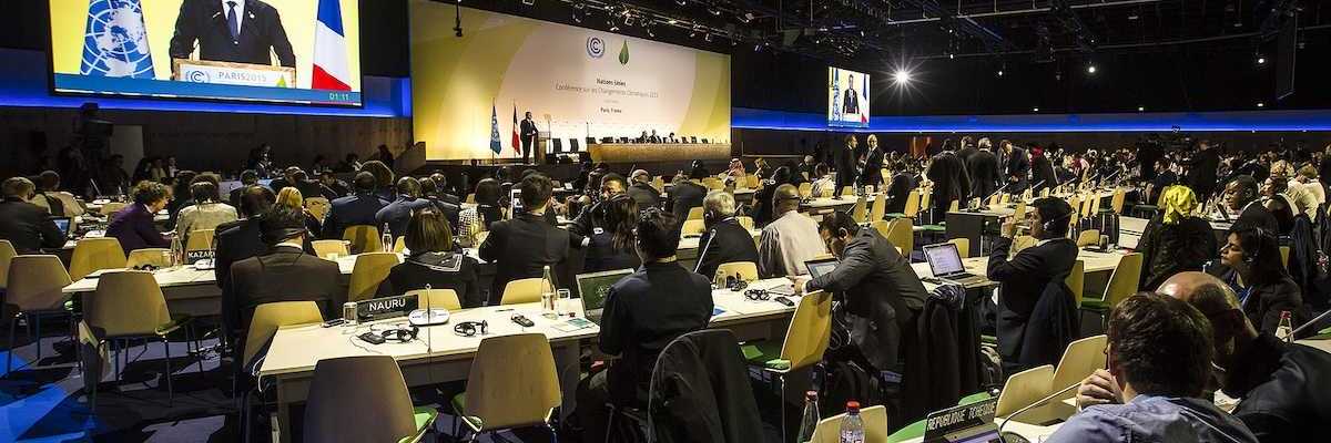 Attendees at the 21st session of the UN Conference on Climate Change