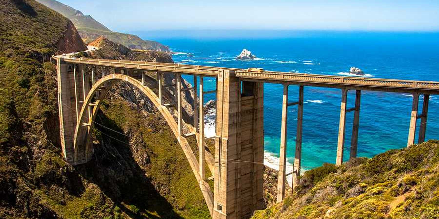 Bixby Bridge, part of Highway 1, at Big Sur, in California