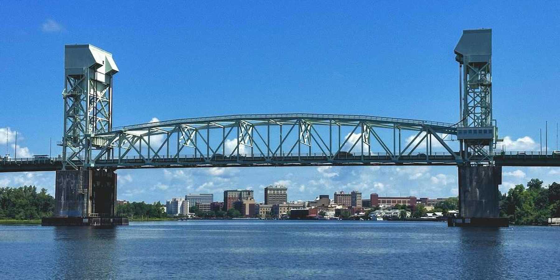 Bridge over the Cape Fear River, Wilmington, North Carolina.