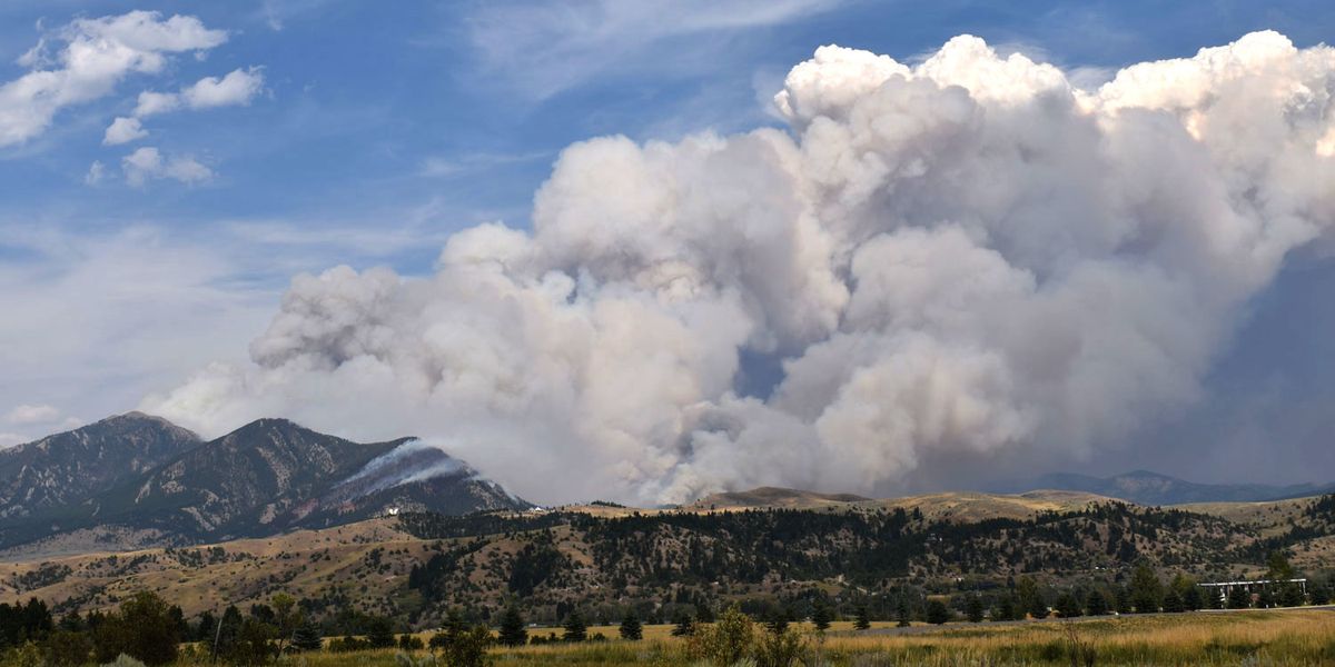 Bridger Foothills Fire  on Sunday afternoon in Bozeman