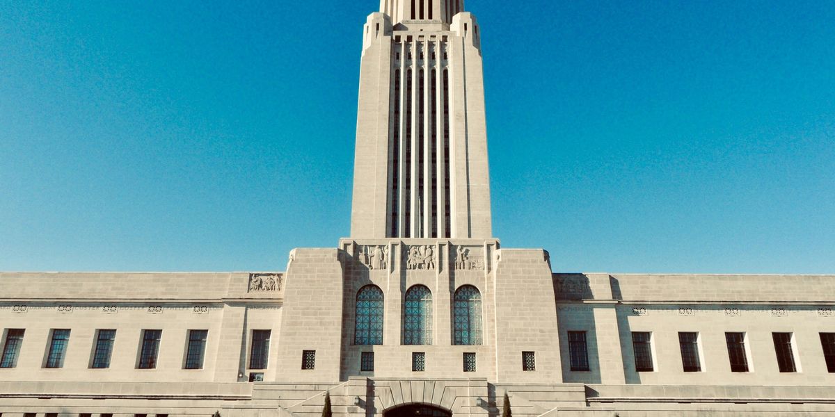 Capitol building in Lincoln, Nebraska.