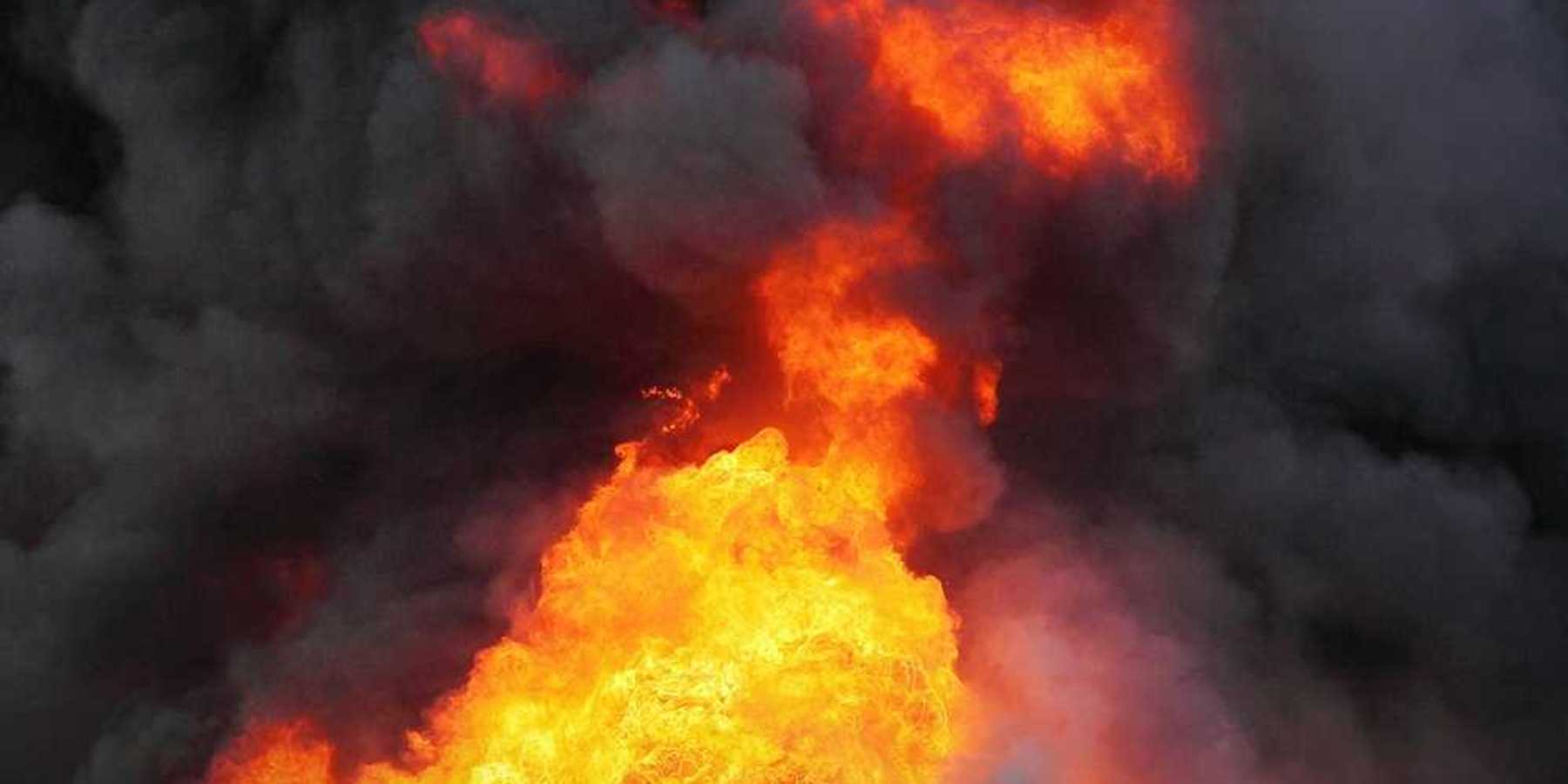 Chemical fire - intense fire and toxic smoke