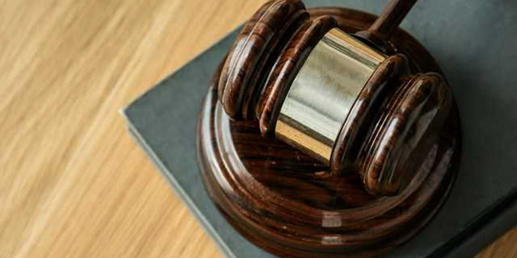 Closeup of a wooden gavel